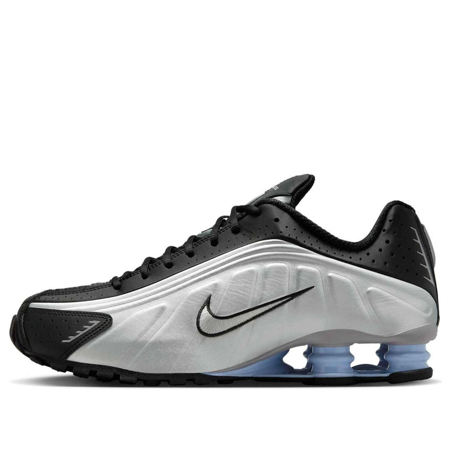 

Кроссовки Nike Shox R4 'Metallic Silver Psychic Blue', серебряный