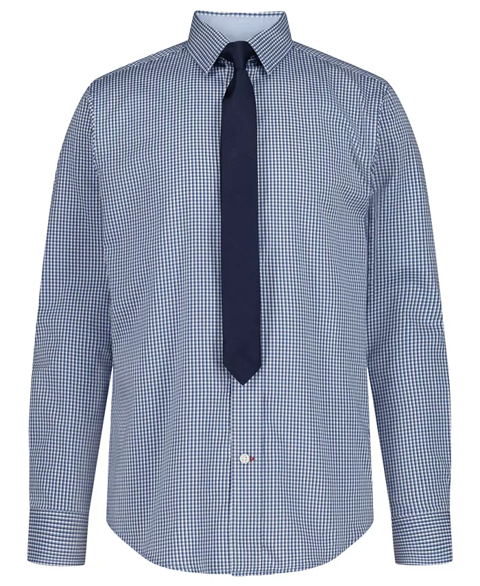 

Мальчиковая рубашка с длинным рукавом Stretch Murray Check 8-20 Tommy Hilfiger, синий