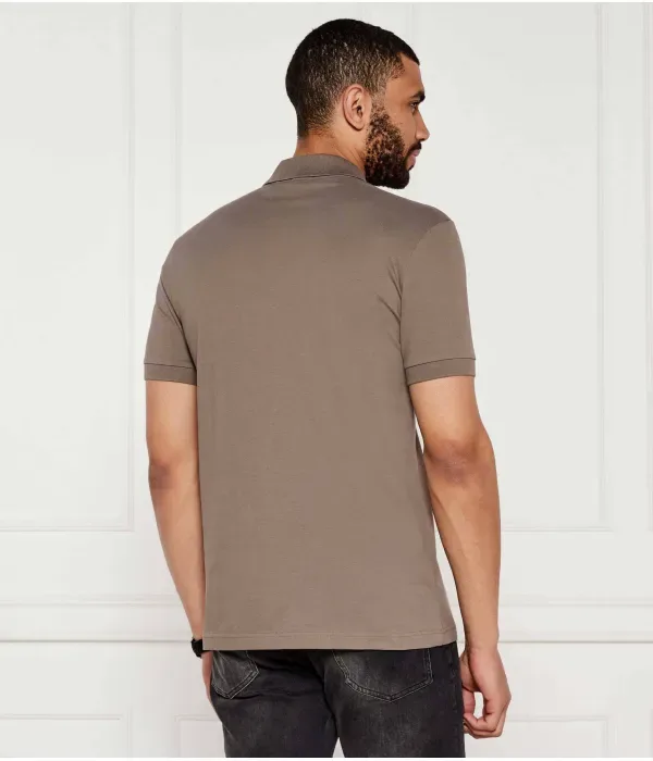 Поло Пассажир slim fit Boss Orange, коричневый — фото 3