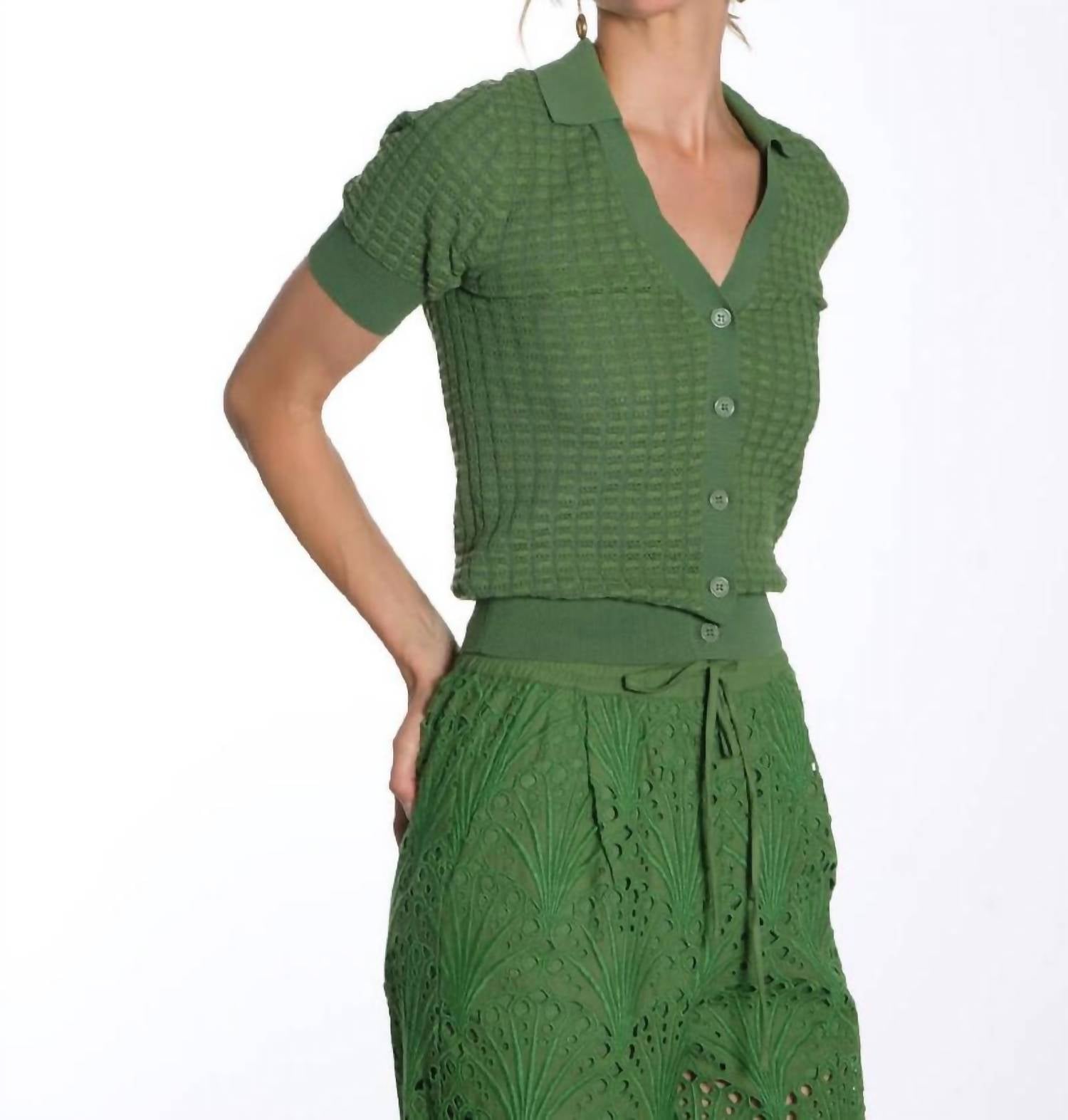 

Топ Fabio Polo цвета изумруда ESSENTIEL ANTWERP, цвет emerald