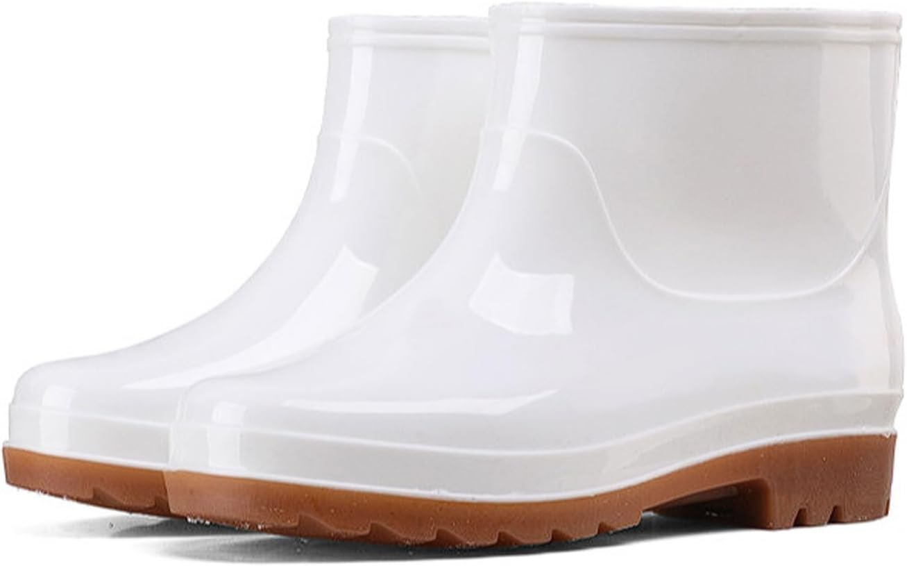 

Мужские высокие, средние и короткие резиновые сапоги, ПВХ сапоги с мягкой подошвой, противоскользящие, желтые и белые водонепроницаемые обувь Clingre Boutique Shop