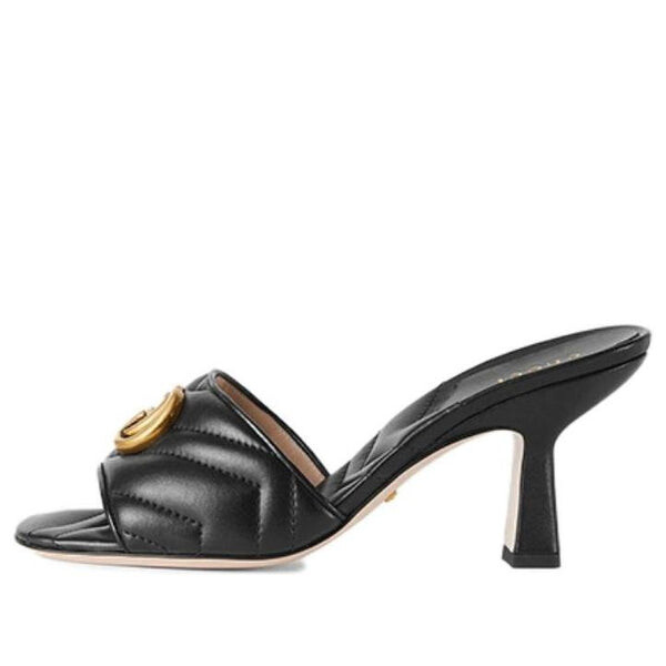 Сандалии marmont double g slide sandal 'black' Gucci, черный