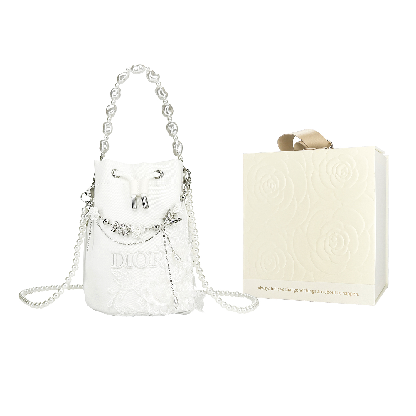 

Косметичка на заказ плетение луна и бабочка, мерцающая кошка портативная косметичка 12*12*23см DIOR