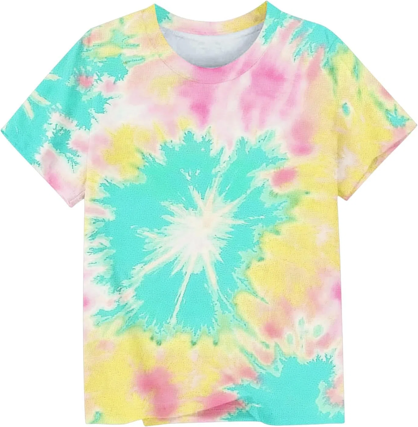 Футболка детская с принтом Tie Dye, Zzalalana, желтая — фото 4