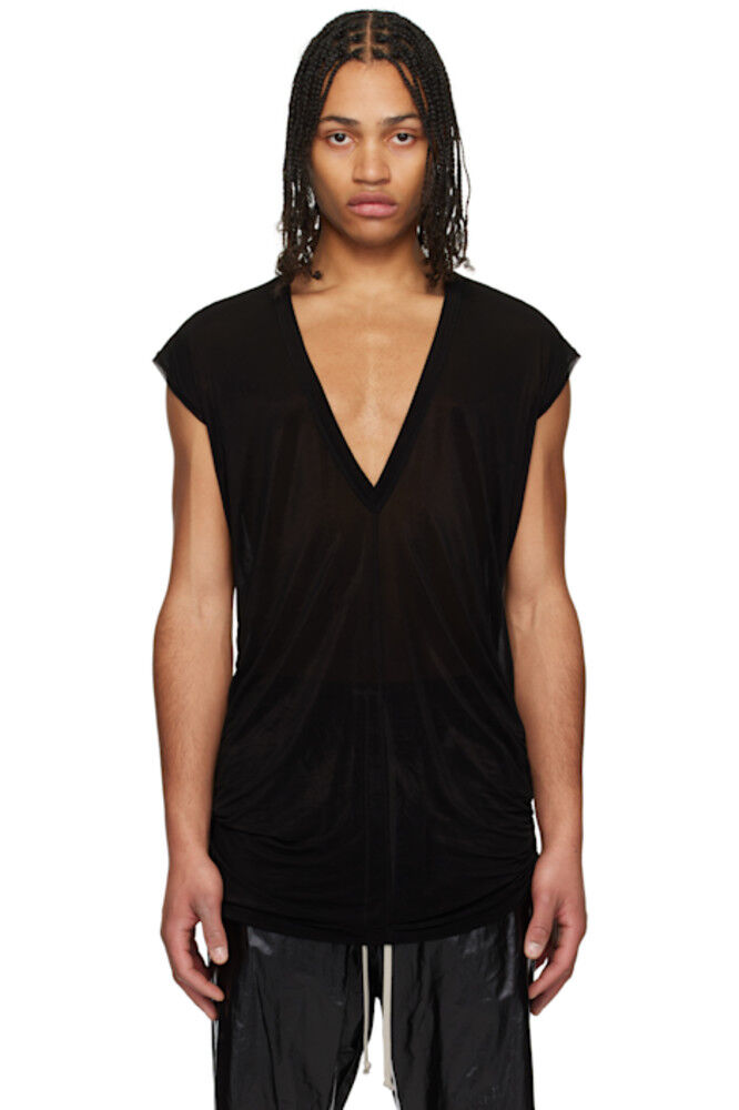 

Черная футболка Hollywood Jersey Deep V SL Rick Owens