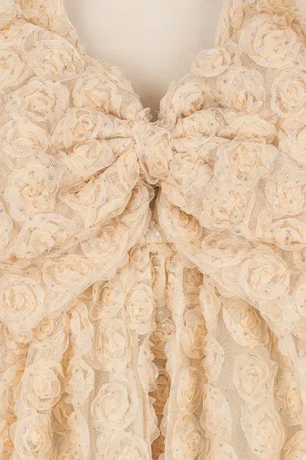 Платье мини из фатина Ally Dress Konges Sløjd, бежевый — фото 4