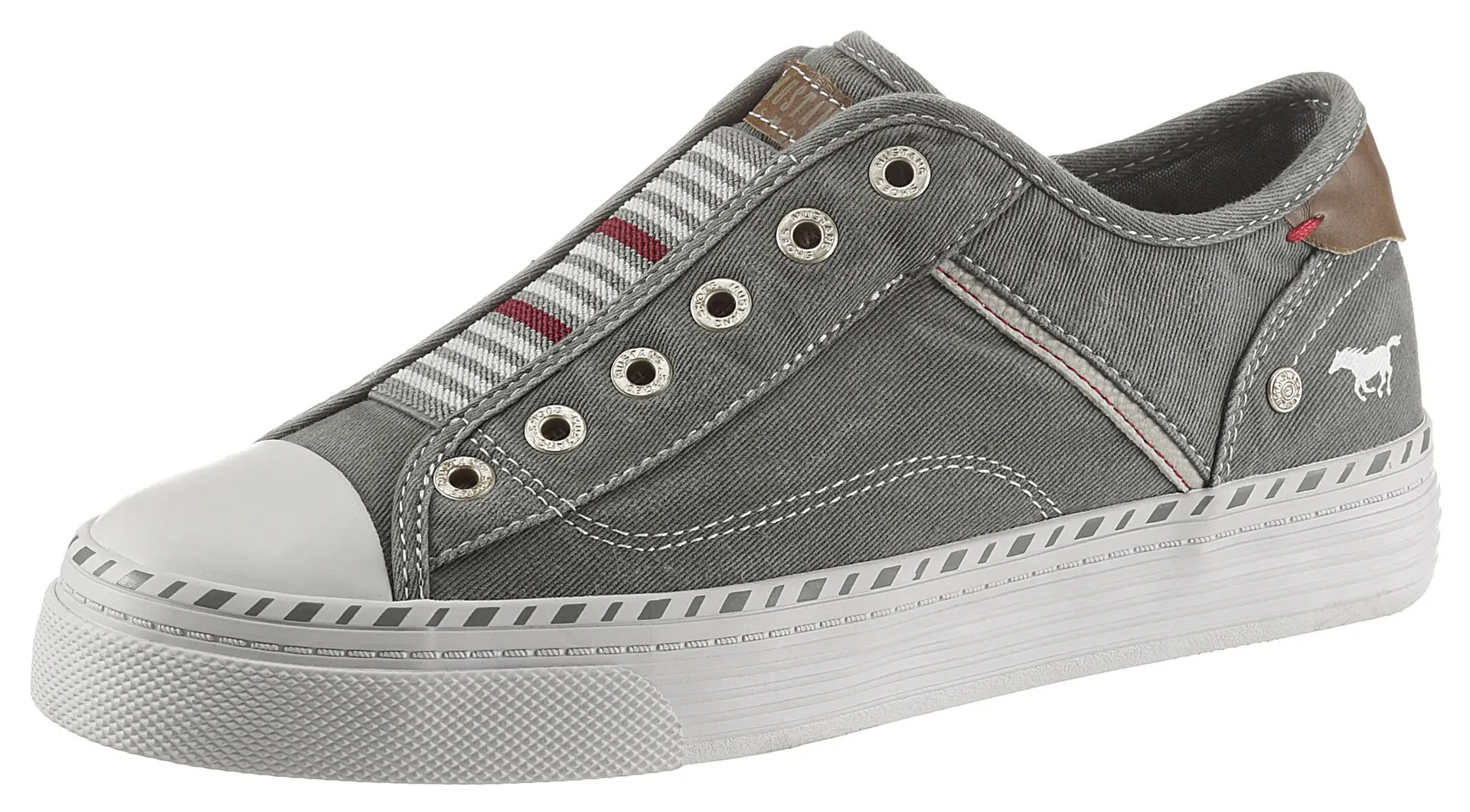 Кроссовки-слипоны Mustang Shoes "Слипоны, повседневная обувь," слипоны, слипоны, повседневная обувь с практичной резинкой, зеленый
