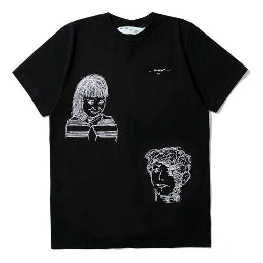

Футболка c/o virgil abloh small character pattern printing short sleeve ordinary version black Off-White, черный
