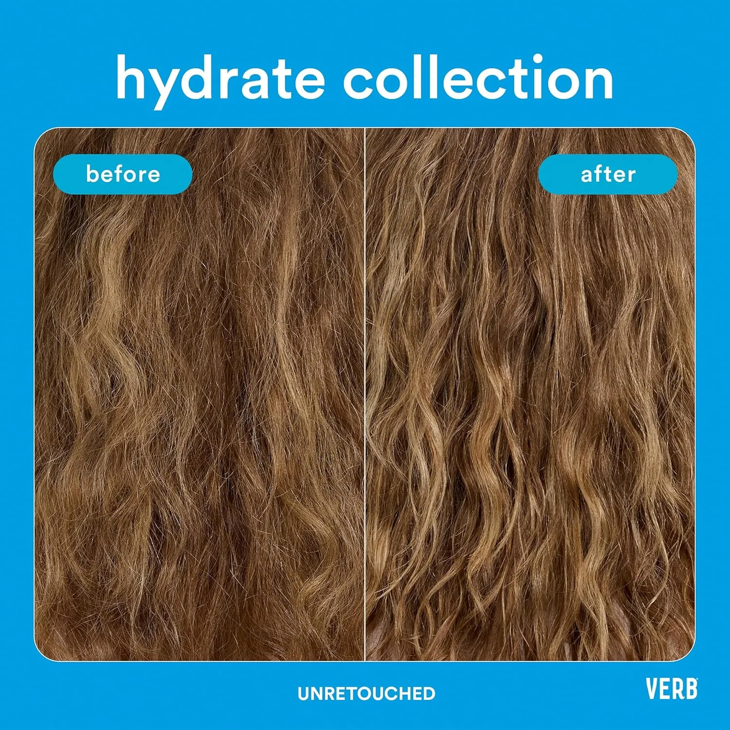 VERB Hydrate Шампунь и кондиционер в одном флаконе - Очищает и питает сухие и вьющиеся волосы, разглаживает и уменьшает пушистость - Аромат амбры и теплого жасмина 233 мл (4 шт.) — фото 4