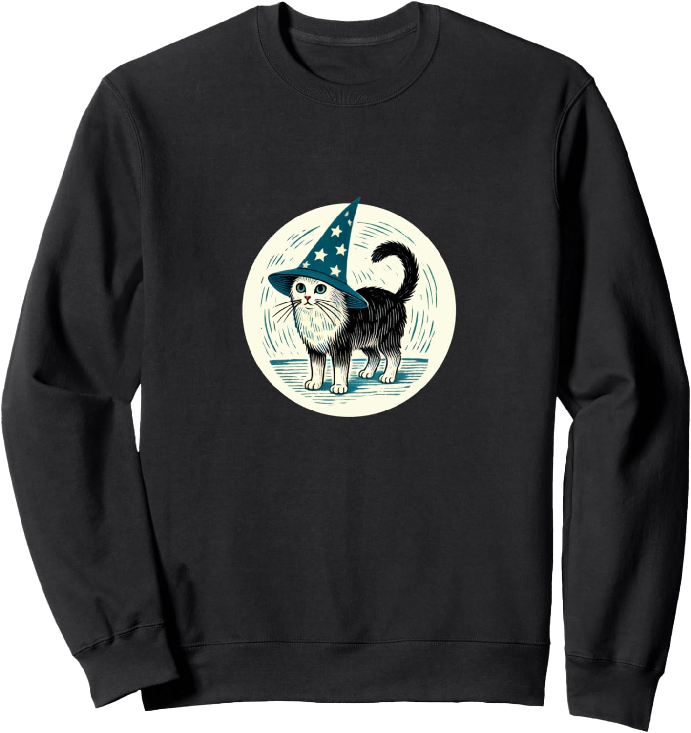 

Толстовка с изображением кота-волшебника Мяуги Cat Snugg, черный