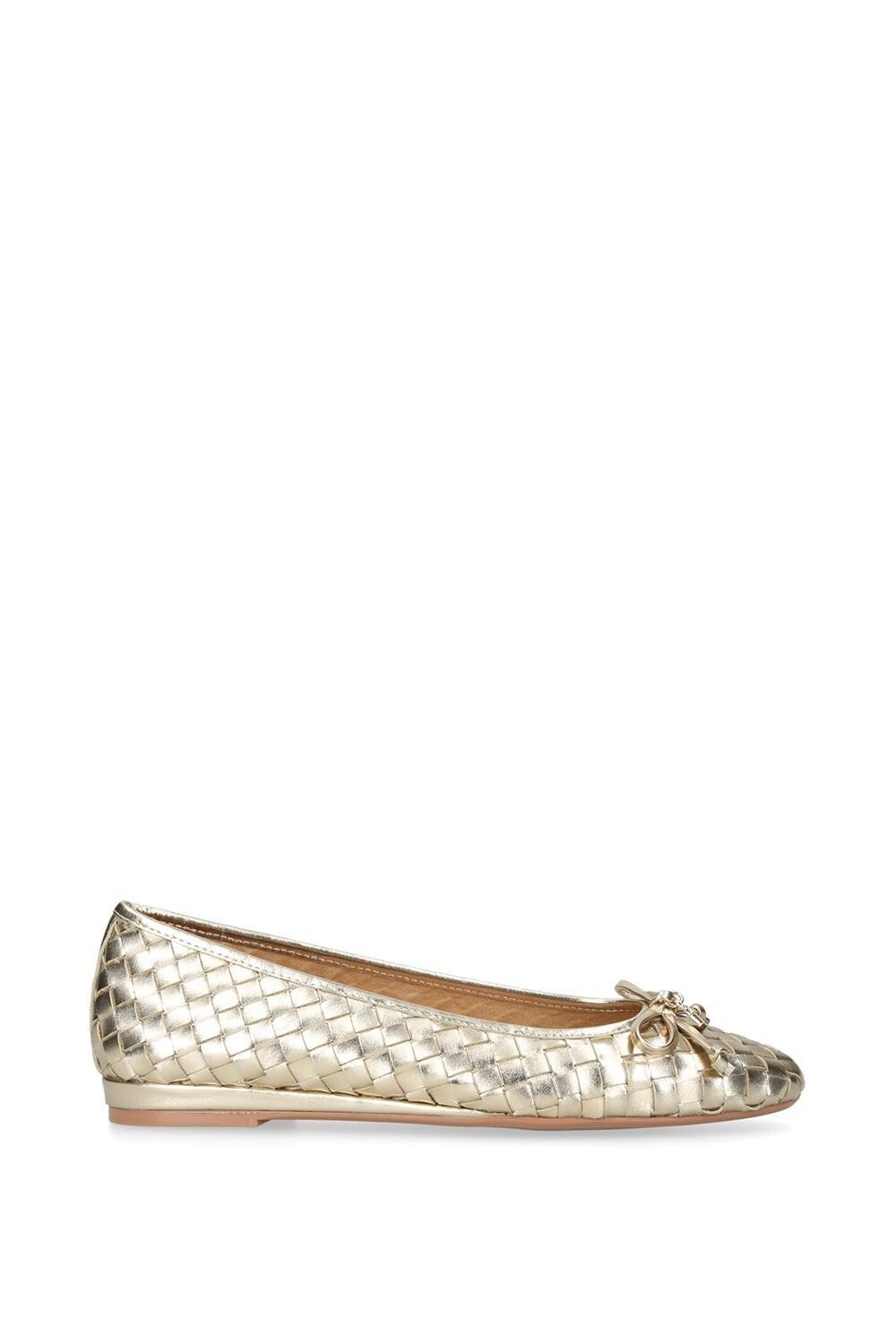 

Кожаные балетки «Багаж» Carvela, металлик
