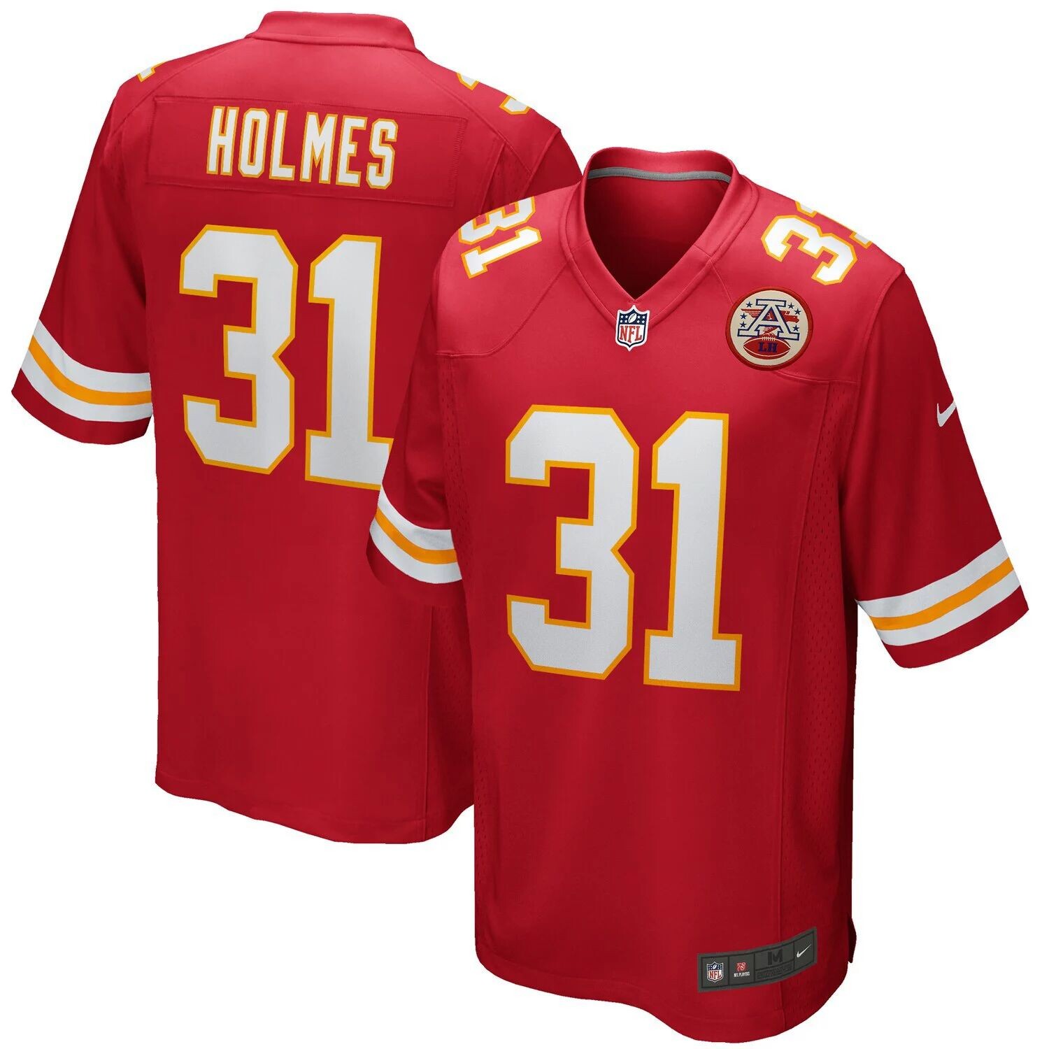

Мужская футболка Nike Priest Holmes Red Kansas City Chiefs Game Retired Player