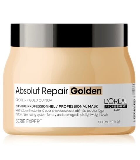 

Золотая регенерирующая маска, 500 мл L'oreal Professionnel, Serie Expert Absolut Repair Gold Quinoa + Protein, L'Oréal Professionnel