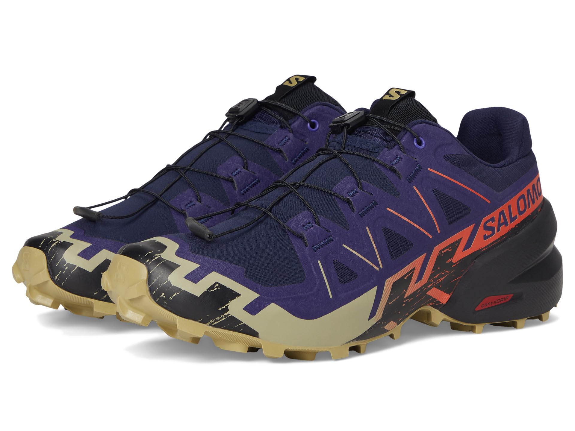 

Кроссовки Salomon Speedcross 6, цвет Maritime Blue/Black/Cherry Tomato