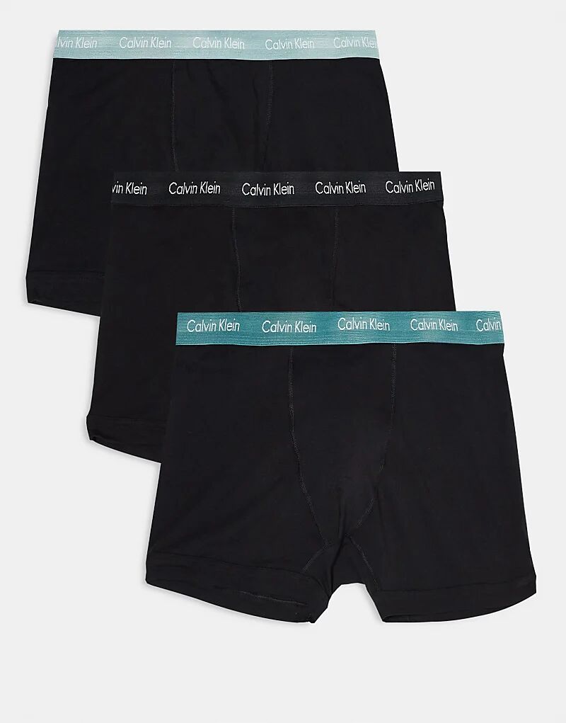 

Комплект из 3-х трусов-боксеров Plus Cotton Stretch с цветным поясом черного цвета Calvin Klein