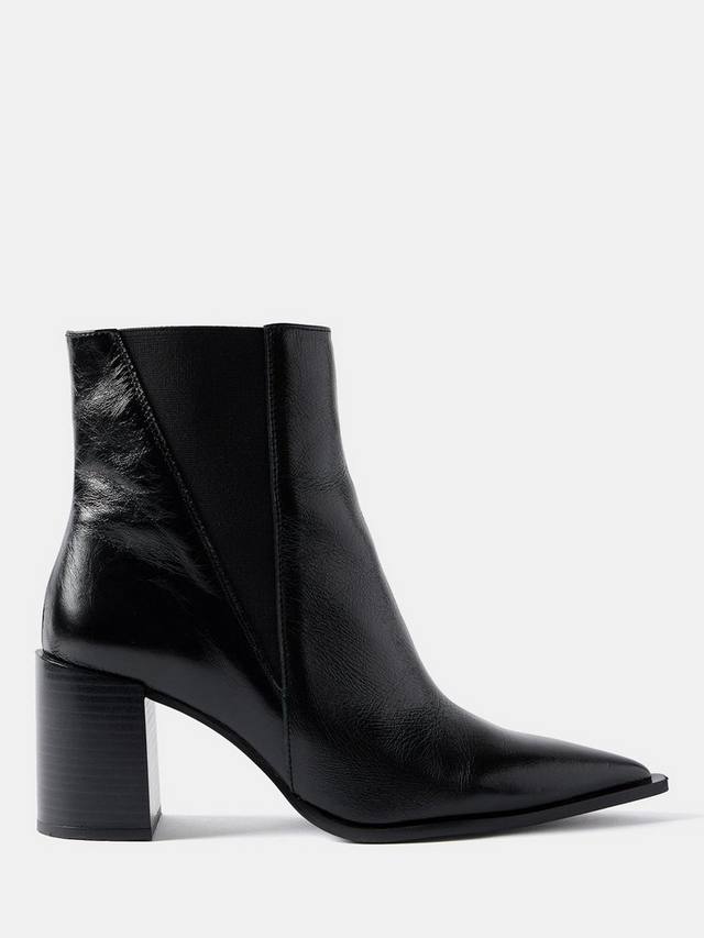 Noa ботинки до щиколотки из лаковой кожи Mint Velvet, Black