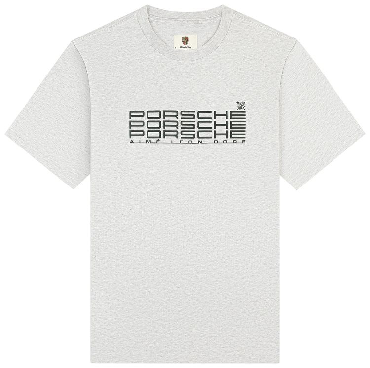 

Футболка Aimé Leon Dore x Porsche Racing Silver Mix, Серебристый, Футболка Aimé Leon Dore x Porsche Racing Silver Mix