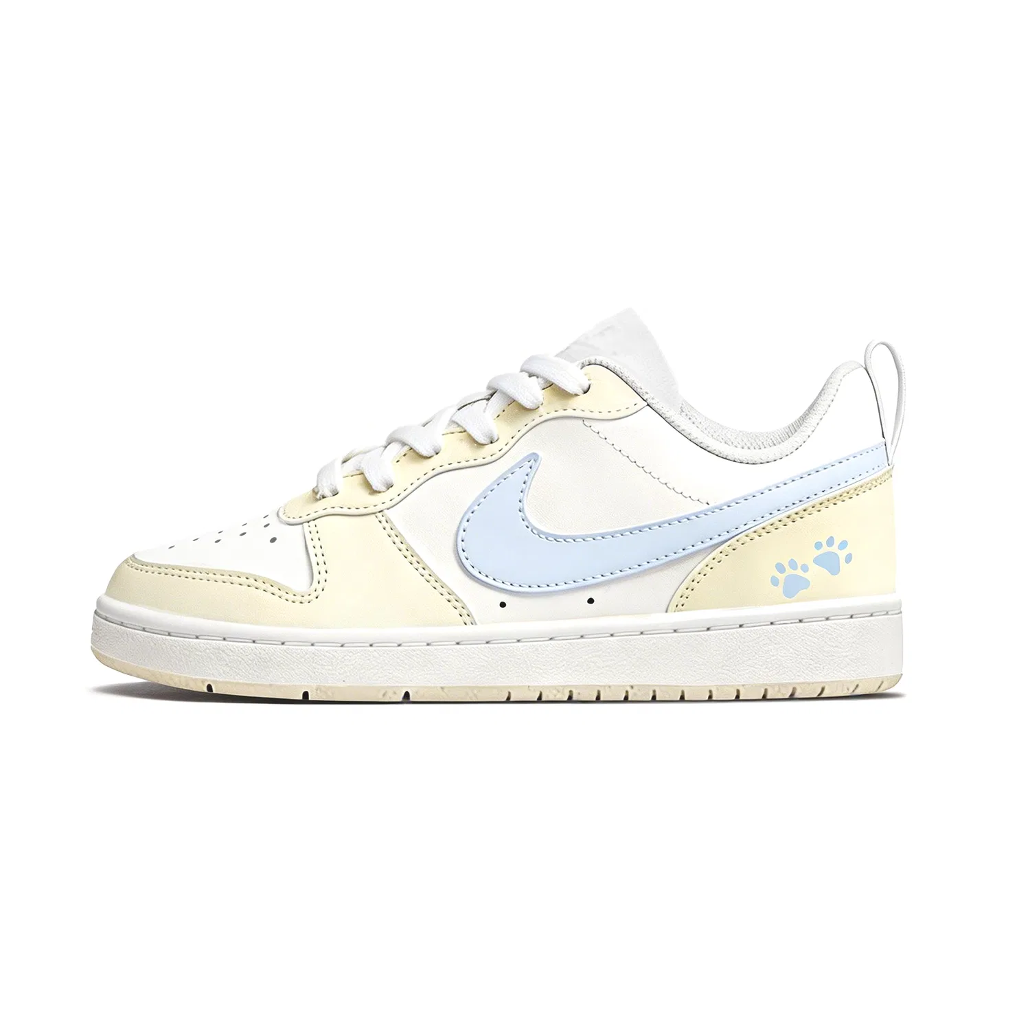 Кроссовки для скейтбординга Court Borough Maris Sal Milk Chestnut, Shopping Bag Leather Low top Kids', цвет Ecru, для подростков Nike — фото 3