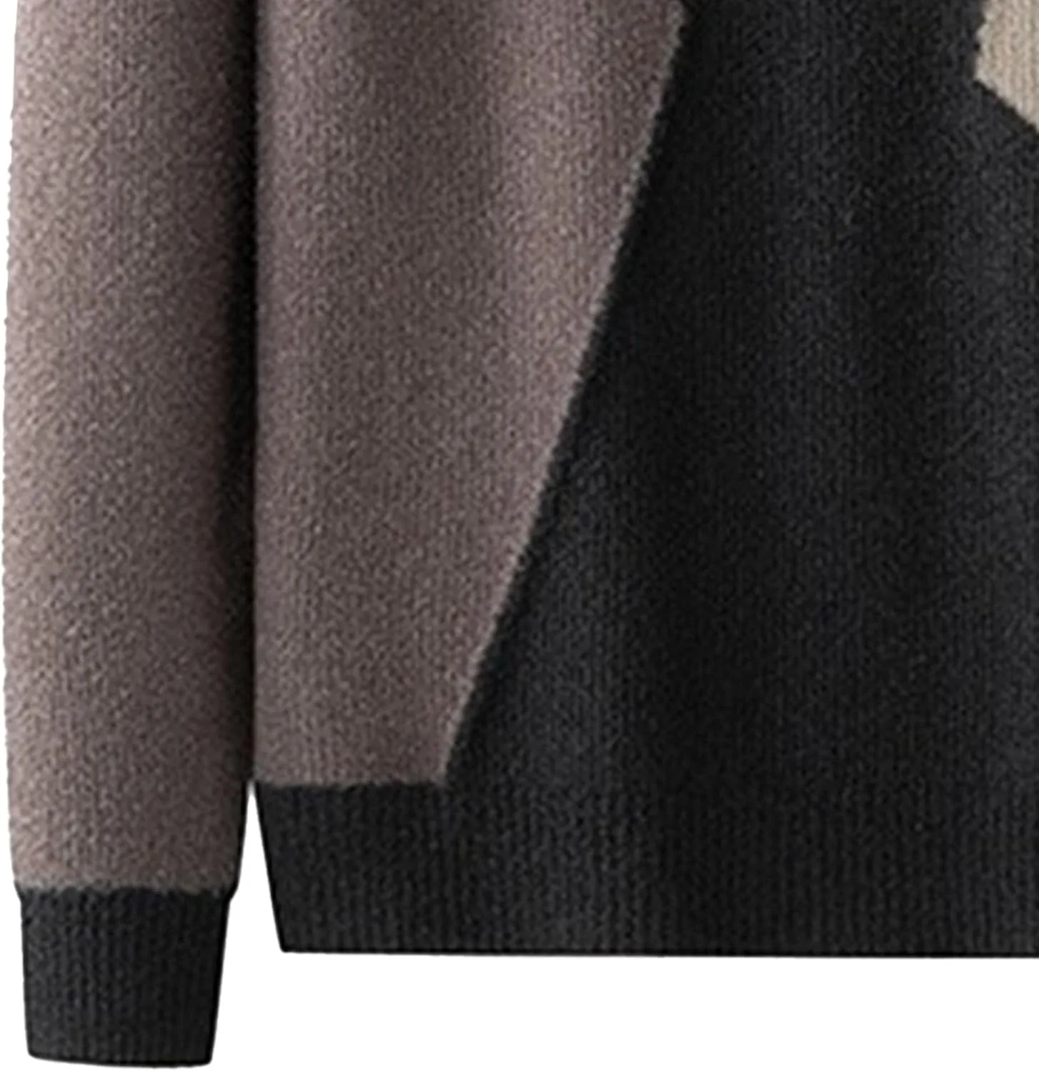 Мужской фейковый двухслойный вязаный свитер Slim Fit — фото 4