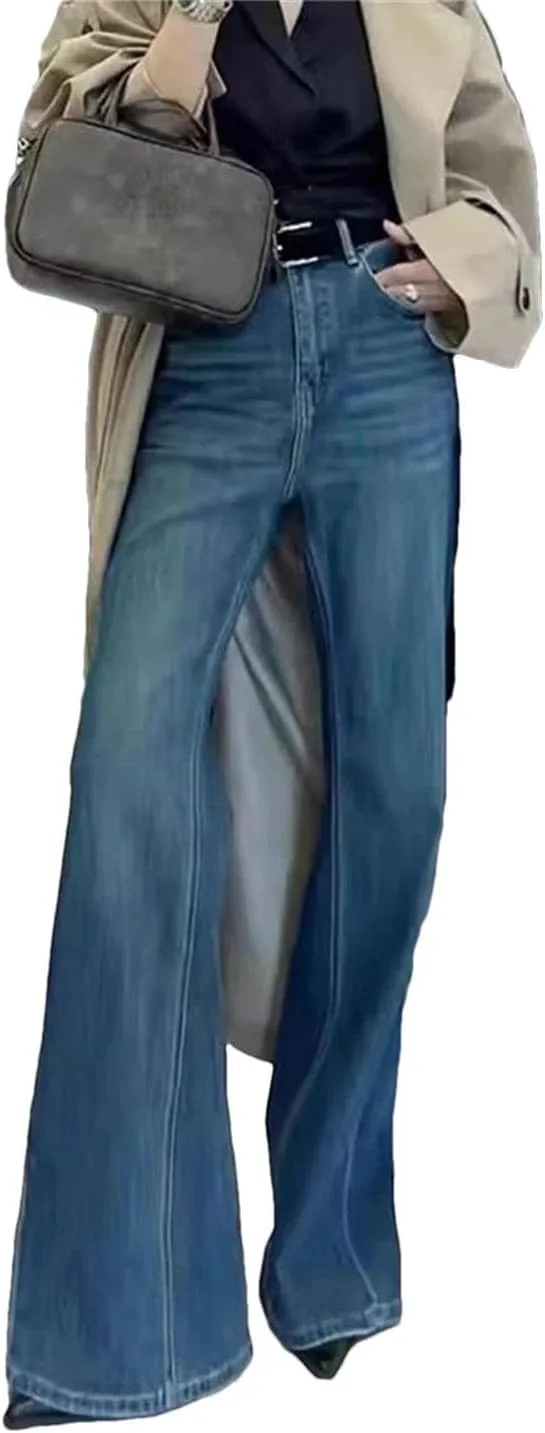 

Женские джинсы ретро с микро-клешем