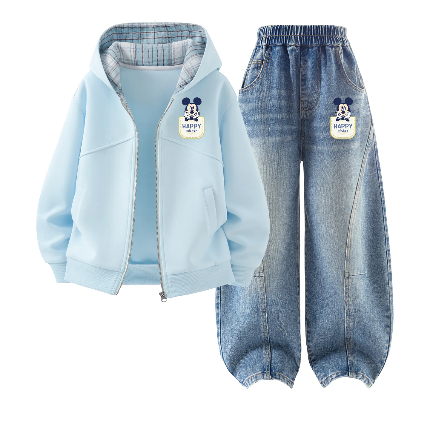 Детский спортивный комплект Casual Sportswear из 2 предметов Disney, Happy Qi K Pudding Blue+Happy Qi K Denim Light Blue