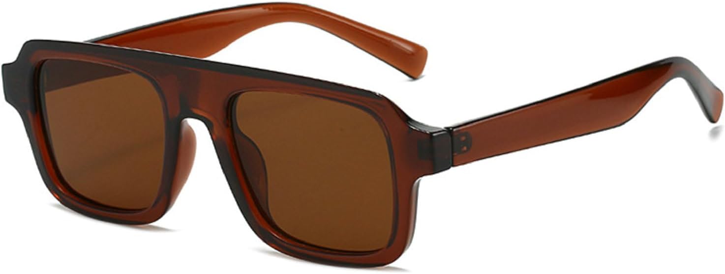 

Солнцезащитные очки Melrose Retro Square для женщин, модные градиентные очки с защитой от УФ-излучения UV400, для мужчин в стиле панк, сине-зеленые солнцезащитные очки 1072, Brown