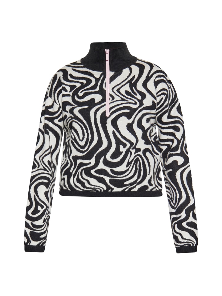 

Женский свитер из шерсти белого/черного цвета myMo