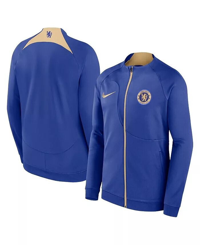 

Куртка Big Boys Blue Chelsea 2023/24 Academy Pro Anthem Raglan Performance с полной молнией Nike