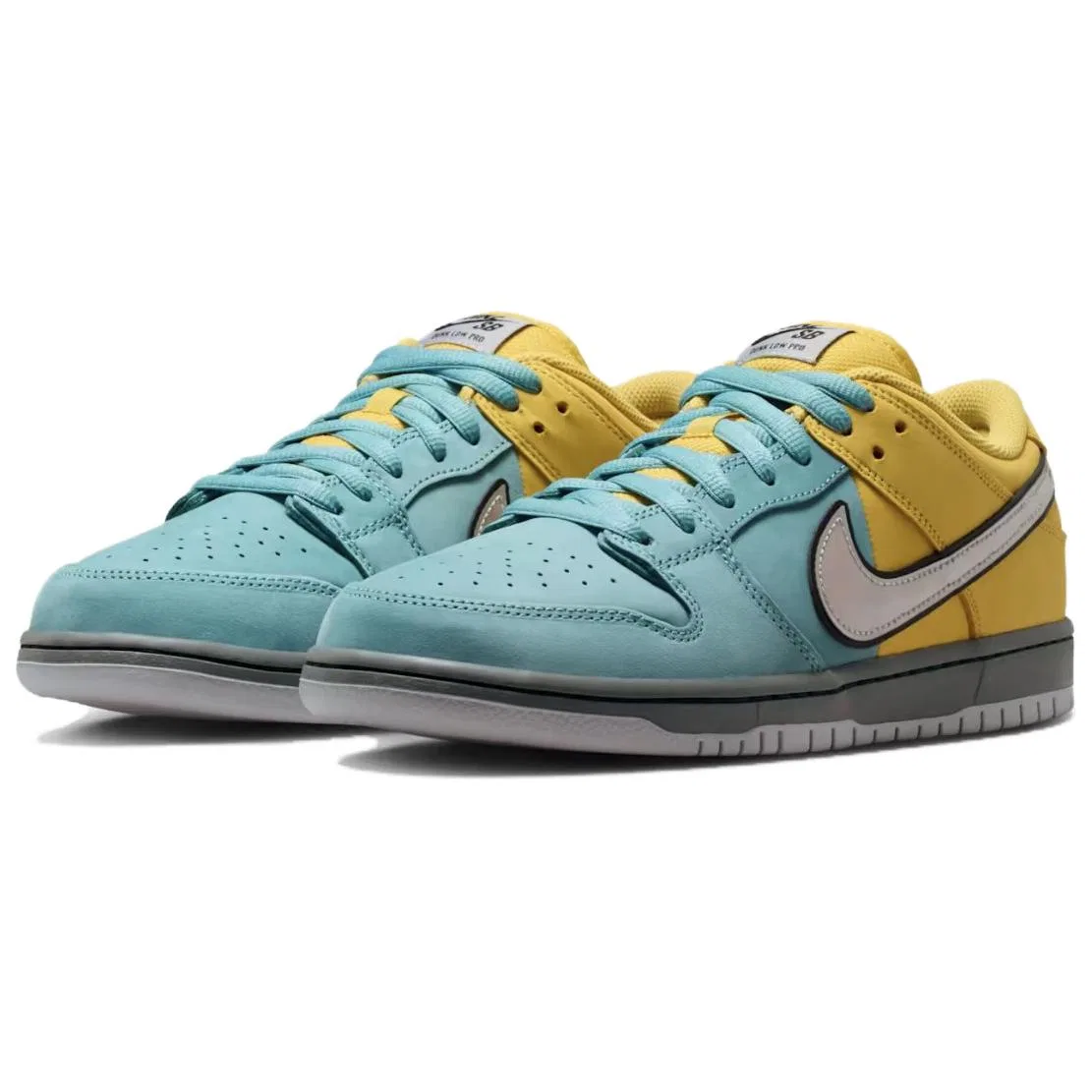 Кроссовки для скейтбординга Nike Dunk SB Low сине-желтые — фото 4