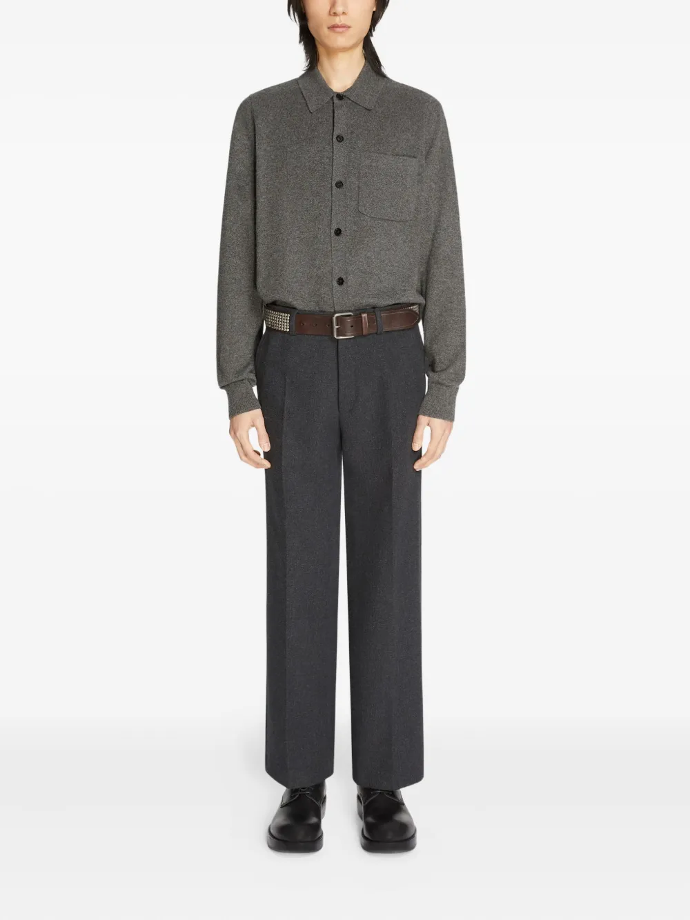 Кожаные туфли дерби на шнуровке DRIES VAN NOTEN, черный — фото 4