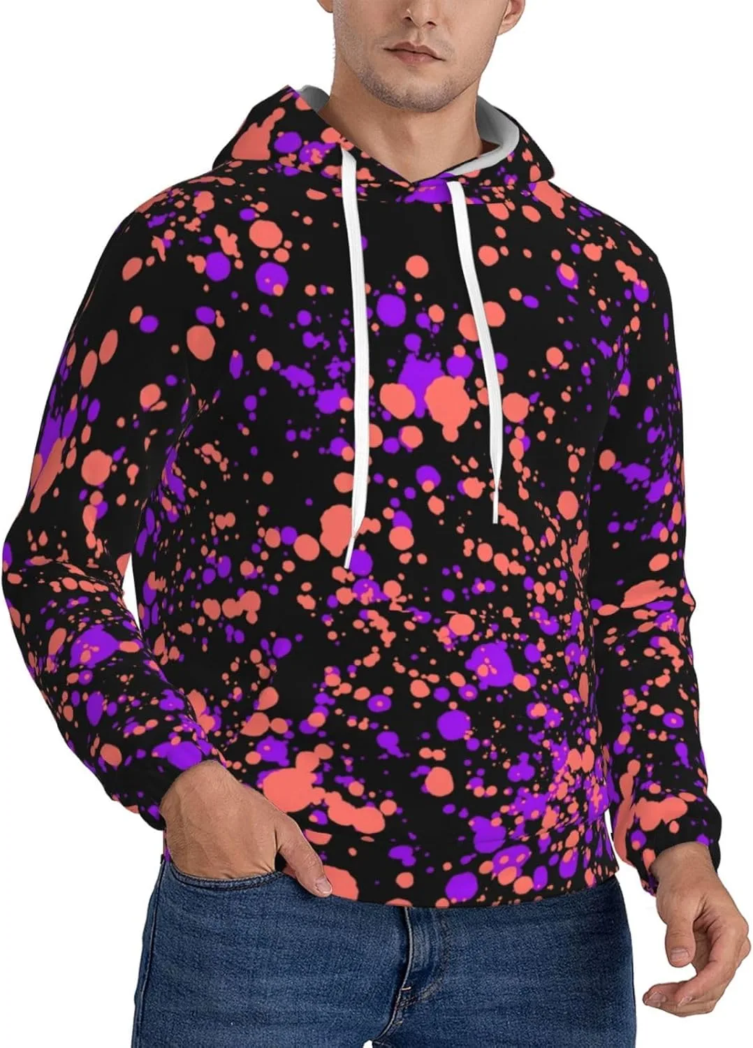 

Толстовка с капюшоном Glow In Dark Splatter Neon SDERDZSE