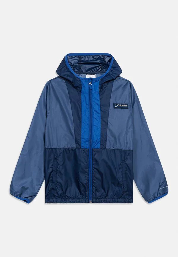 Куртка-Ветровка с капюшоном и спинкой для активного отдыха Columbia, Dark Mountain/ Coll Navy/Mountain Blue