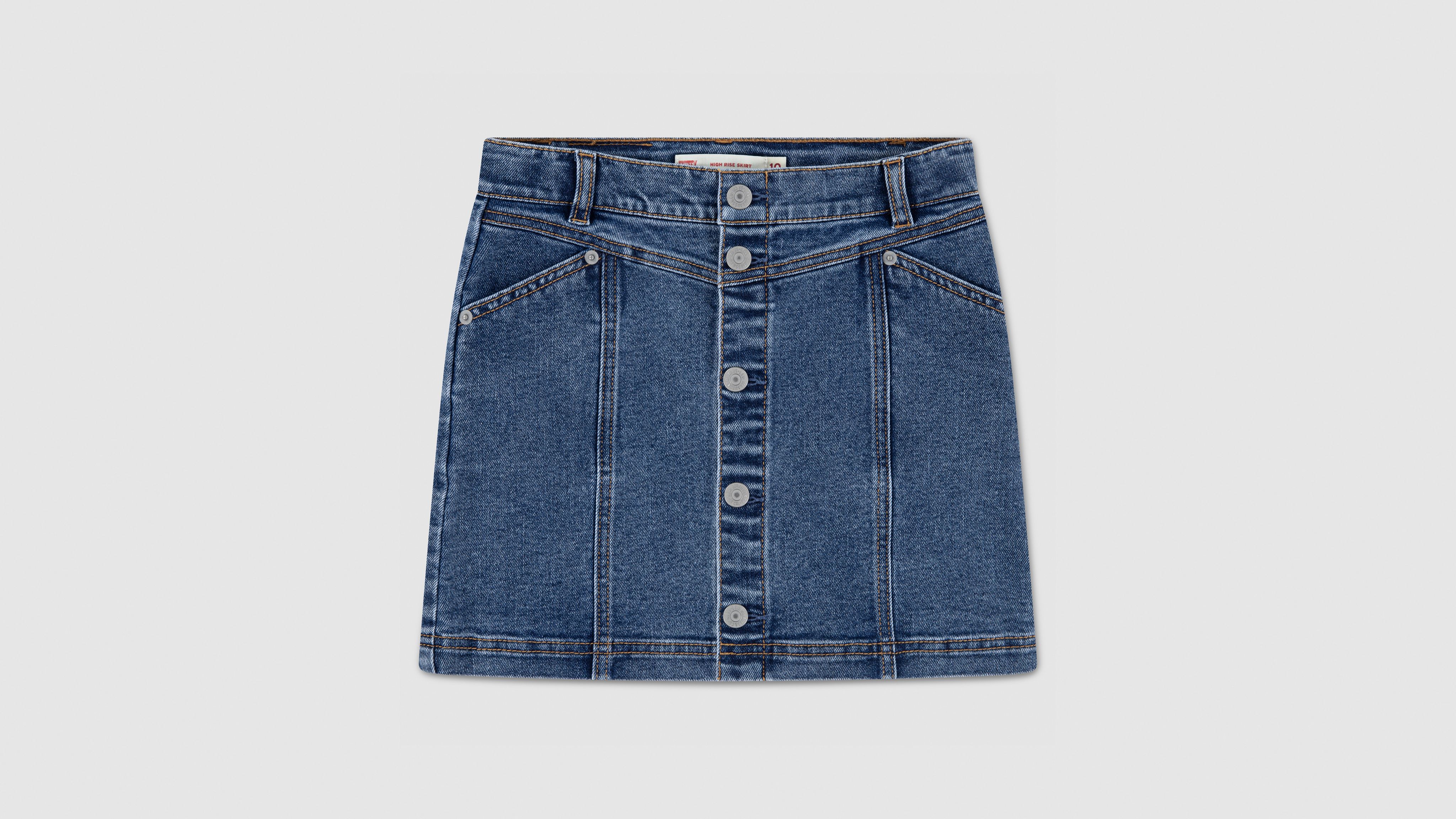 

Юбка на пуговицах спереди для девочек 8-20 лет Levi's, Rodeo - Medium Wash