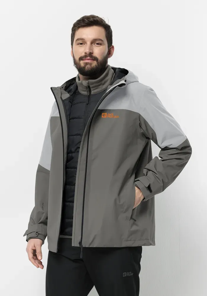 

Функциональная куртка 3-в-1 Jack Wolfskin "GLAABACH 3IN1 JKT M " (2 шт.), с капюшоном, цвет Moonwalk