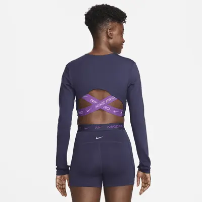 

Футболка Nike Pro Dri-FIT, цвет Purple Ink/Purple Cosmos/Rush Fuchsia/Rush Fuchsia