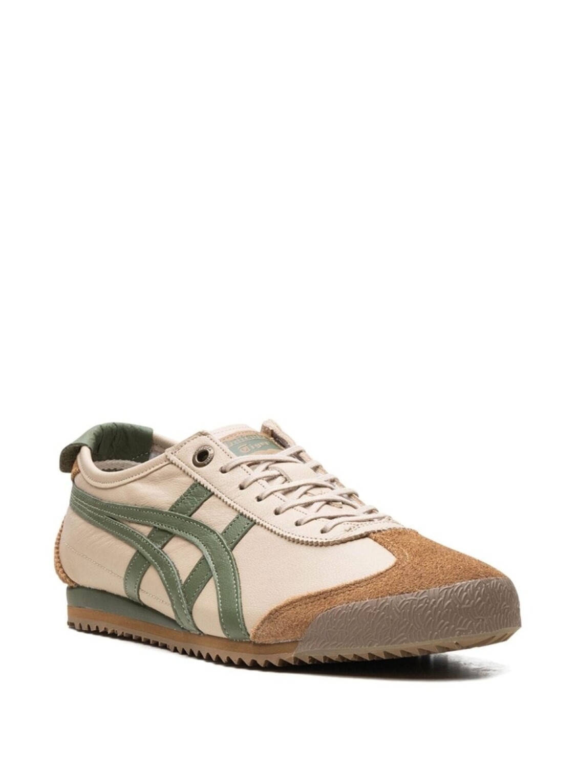 Кроссовки Onitsuka Tiger Tiger Mexico 66 SD "Бежевый/Коричневый/Зеленый", серый — фото 2