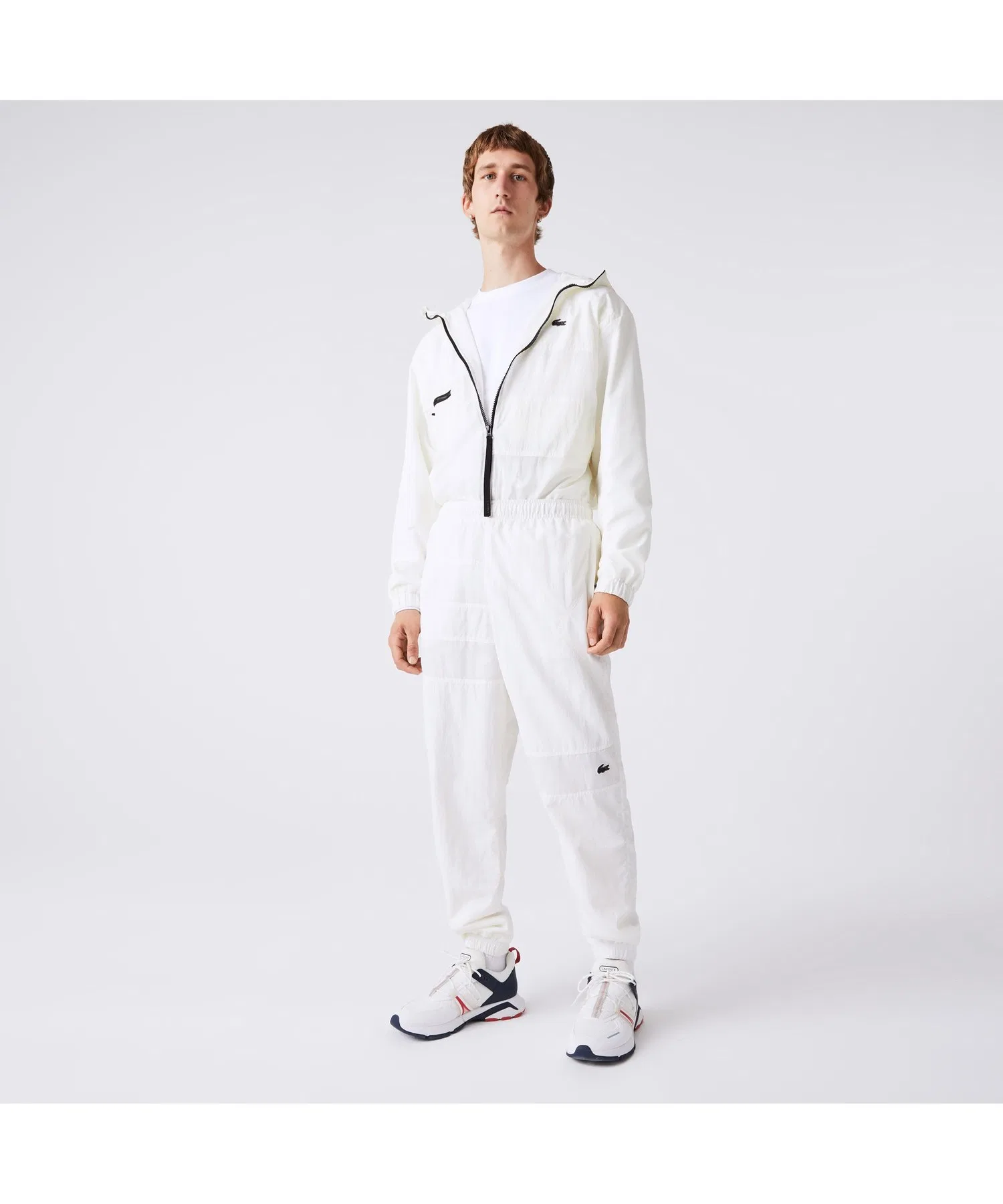 Мужские спортивные брюки LACOSTE асимметричные, белые