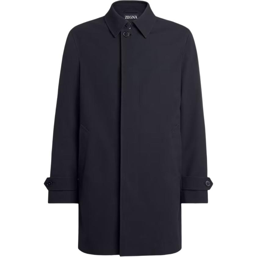 

Ermenegildo Zegna Длинное пальто с застёжкой на молнии, Marine Blue