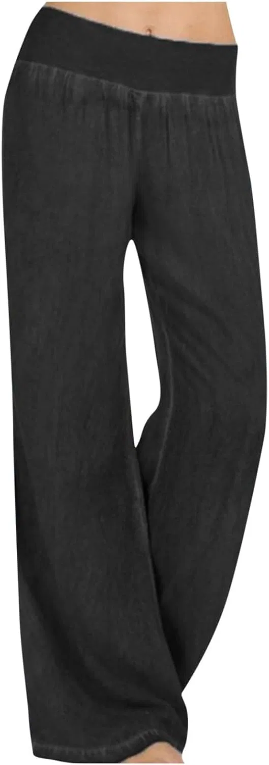 Джинсы свободные, женские, высокие, эластичный пояс, A01 Black