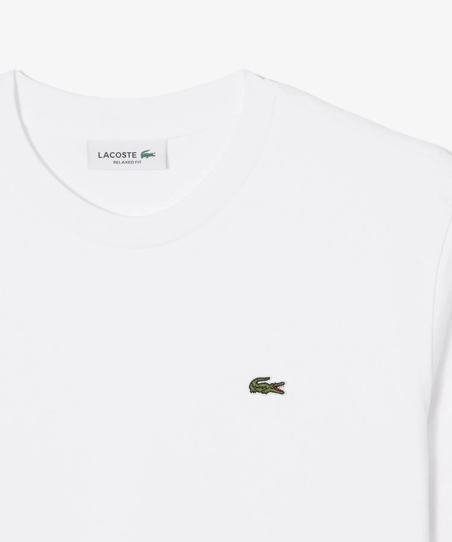Футболка LACOSTE Классическая, Хлопок Пима, Белая — фото 4