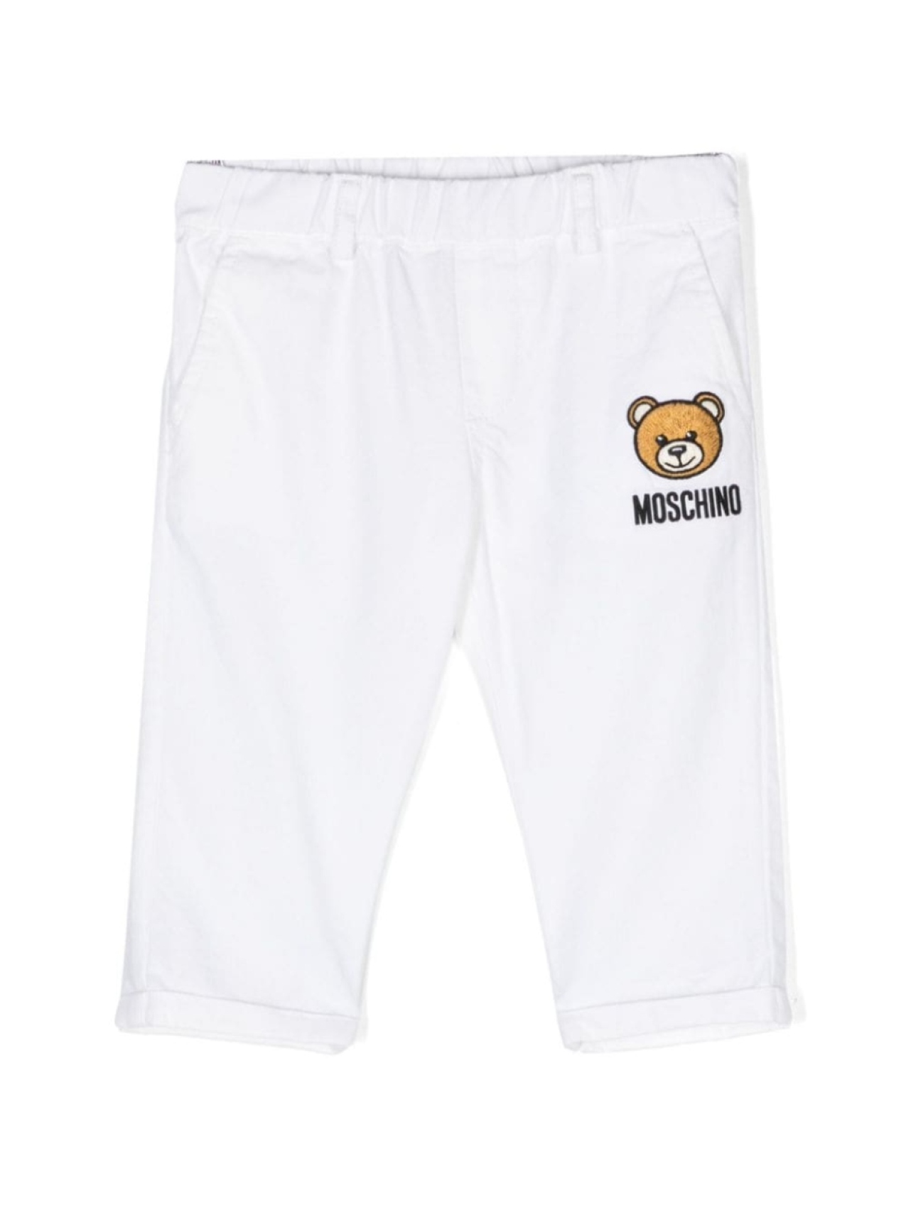 

Moschino Kids брюки с вышивкой Teddy Bear, белый