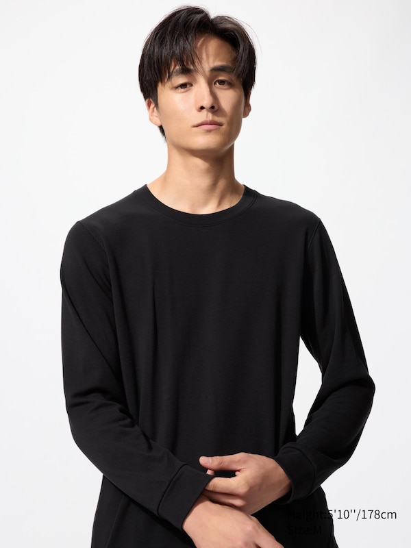 

Хлопковая футболка HEATTECH Extra Warm с длинным рукавом Uniqlo, 09 black, Черный, Хлопковая футболка HEATTECH Extra Warm с длинным рукавом Uniqlo, 09 black