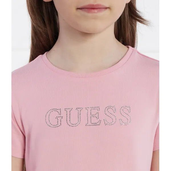 Футболка стандартного кроя минимального размера Guess, розовый — фото 4