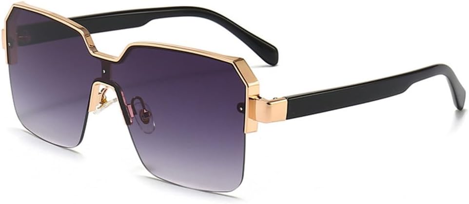 

MUTYNE Металлические солнцезащитные очки в стиле стимпанк для мужчин, спортивные очки для вождения, винтажные квадратные солнцезащитные очки для женщин, винтажные очки, Double Gray