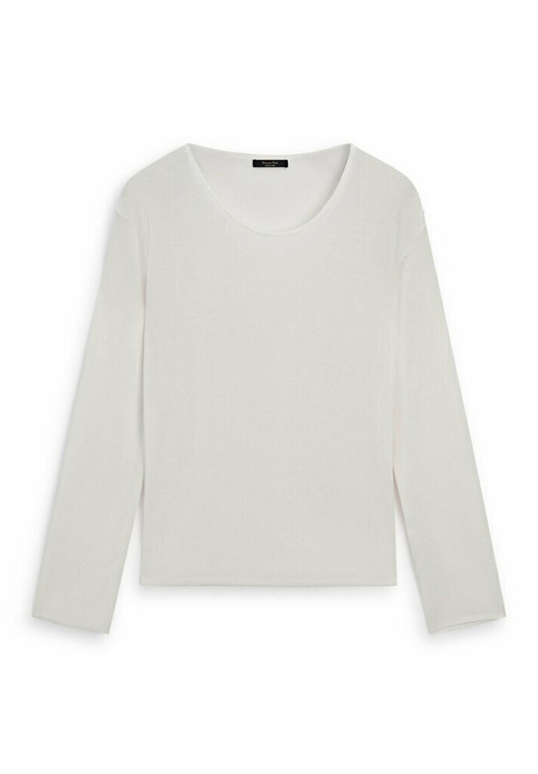

Вязаный свитер CREW NECK Massimo Dutti, белый
