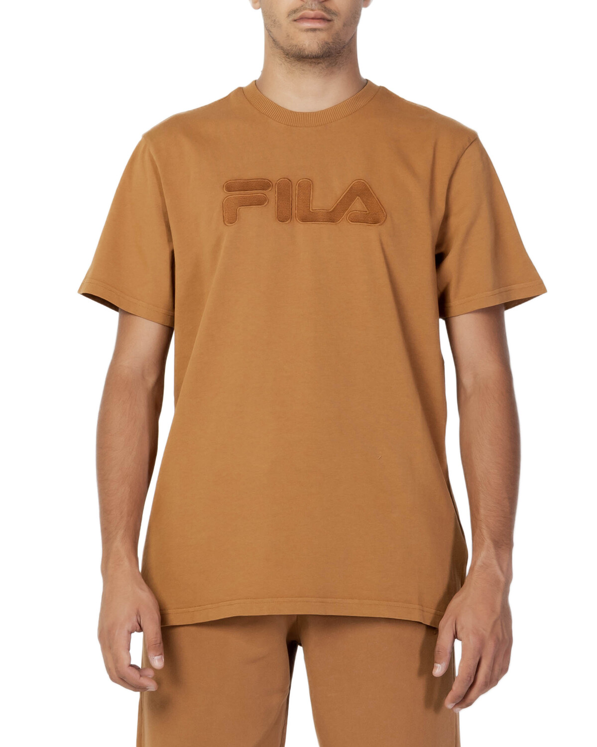 

Футболка мужская Fila с логотипом бренда, коричневый