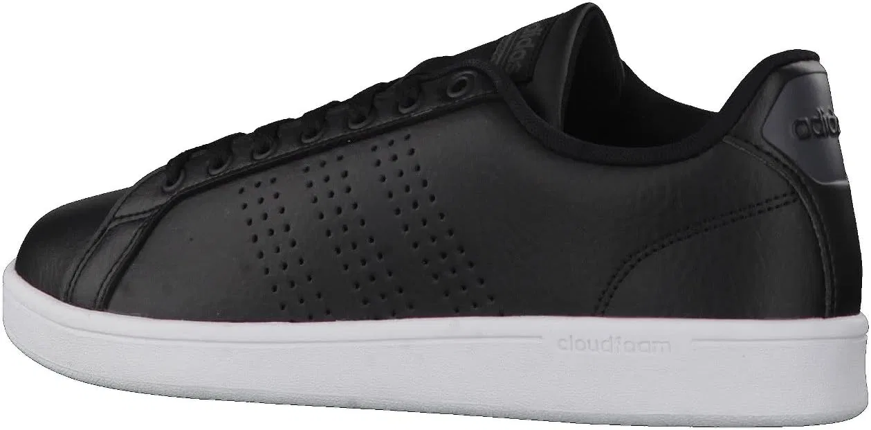 Женские кожаные кроссовки Adidas Advantage Premium, Black Cblack Cblack Dgsogr — фото 3