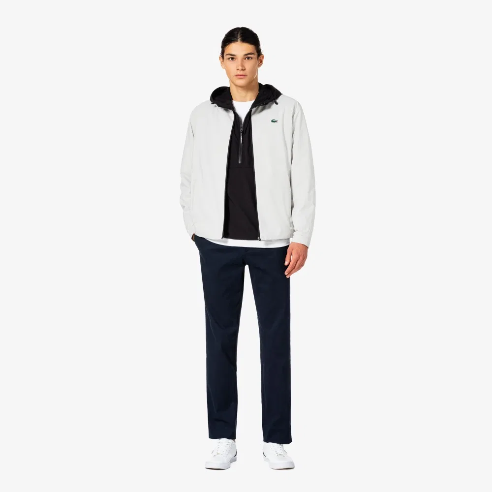 Мужские чиносы в рубчик зауженного кроя тёмно-синие от Lacoste — фото 2
