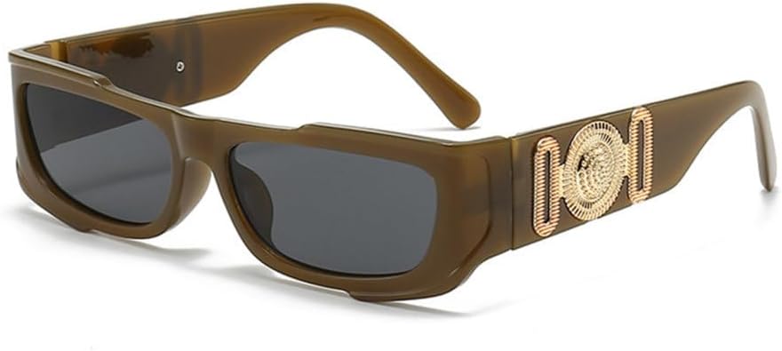 

Модные женские солнцезащитные очки в маленькой квадратной оправе 2027 года, для активного отдыха, в стиле хип-хоп, модные очки с защитой от ультрафиолета UV400 MTZJH, C3