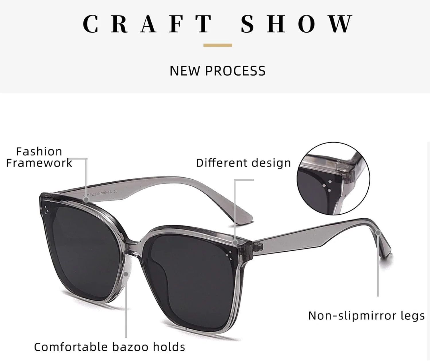 

Классические модные женские поляризованные солнцезащитные очки с оправой TR90 и защитой от УФ-излучения UV400, мужские солнцезащитные очки (цвет: A) generic, D